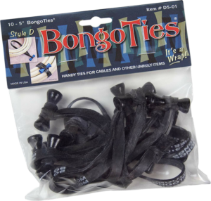 Bongo Ties Original black rubber