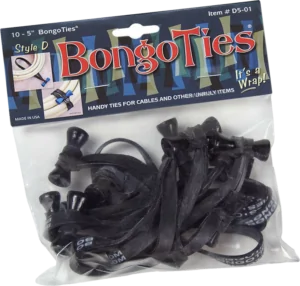 Bongo Ties Original black rubber