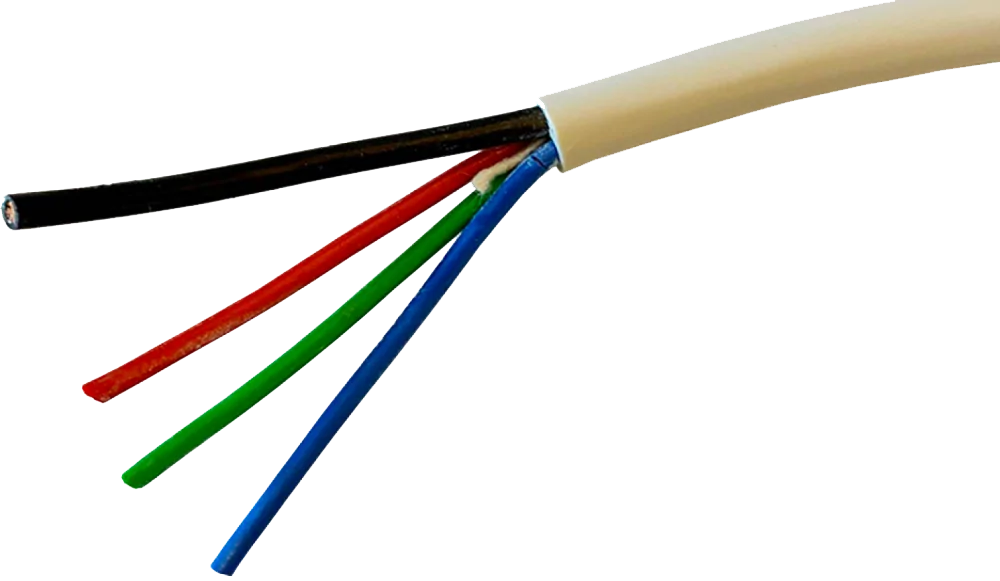 LED Kabel, 3 leder x 0,50qmm +1x1qmm, White
