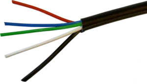 LED Kabel, 4 leder x 0,50qmm,+1x1qmm, black