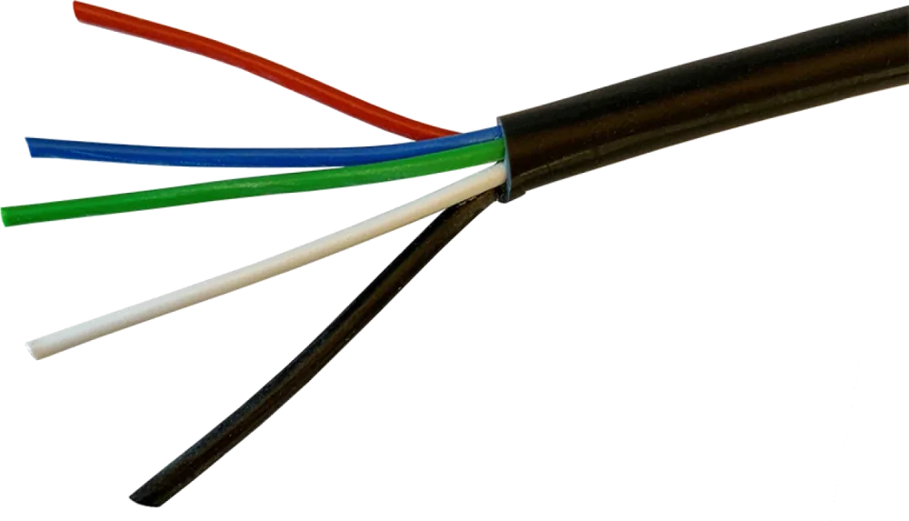 LED Kabel, 4 leder x 0,50qmm,+1x1qmm, black