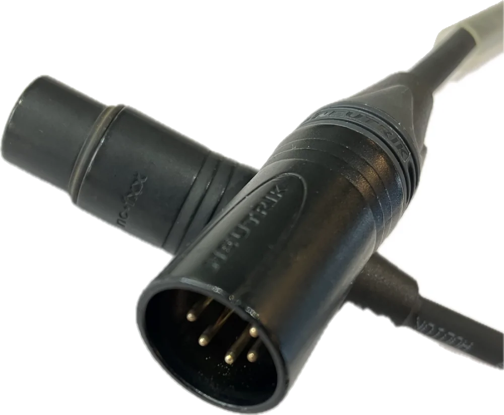 DMX kabel, 5-pol, 1 m.